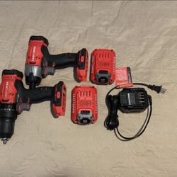 Craftsman Drill And Impact w Batteries And Charger