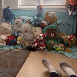 Huge Lot of Plush Toys – Rilakkuma, Line Friends, My Little Pony, and More! Bundle Deal for Kids, Collectors, or Resellers