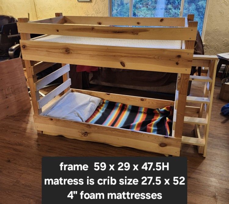Bunkbed Having Crib Size Mattresses