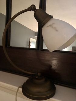 Brushed rubbed bronze lamp