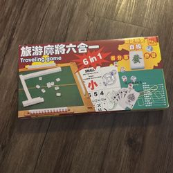 Drizzle Travel Mahjong Set 6 in 1 with Mahjong Table