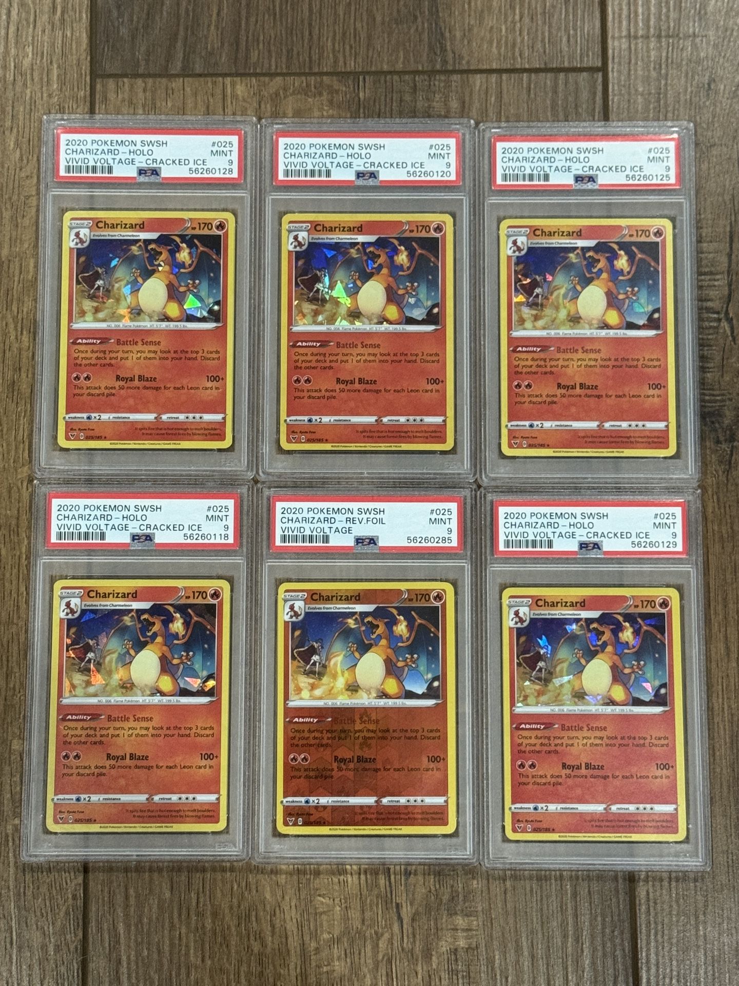 Pokemon SWSH Charizard Cracked Ice #025 PSA LOT!