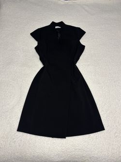 Calvin Klein Women Black Sheath Wrap Dress 
