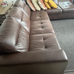Brown L Shape Couch 