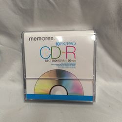 Memorex CD-R 52x 700MB 80 Min 9 Pack Blank Discs In Paper Sleeve - 9 PACK