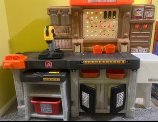 Kid’s Pretend Play Tool Bench— Step 2 Pro Play Workshop & Utility Bench Toy