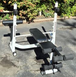 Adjustable Incline Weight Bench w/ Leg Developer & Preacher Curl