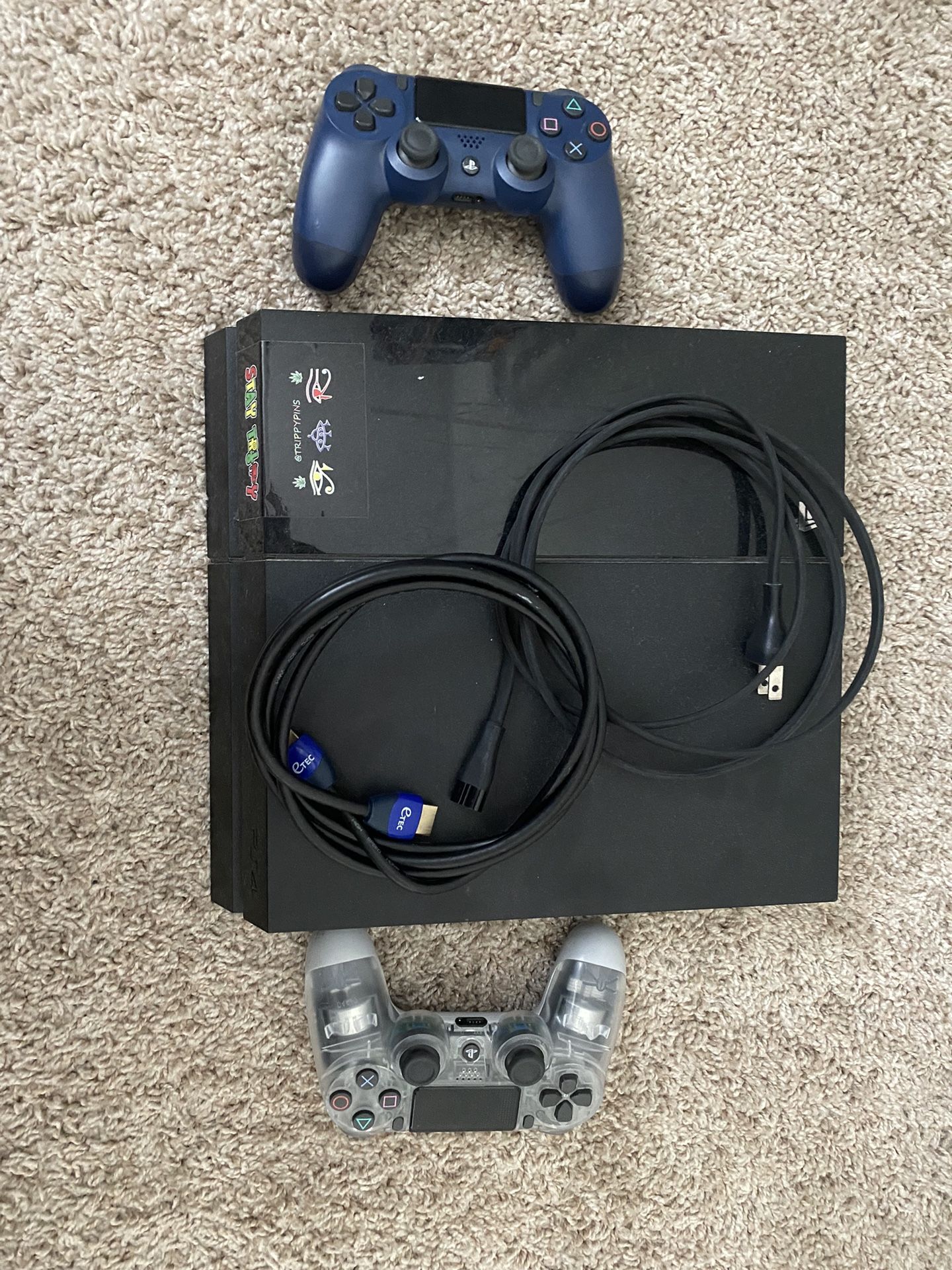 PS4 with 2 controllers.