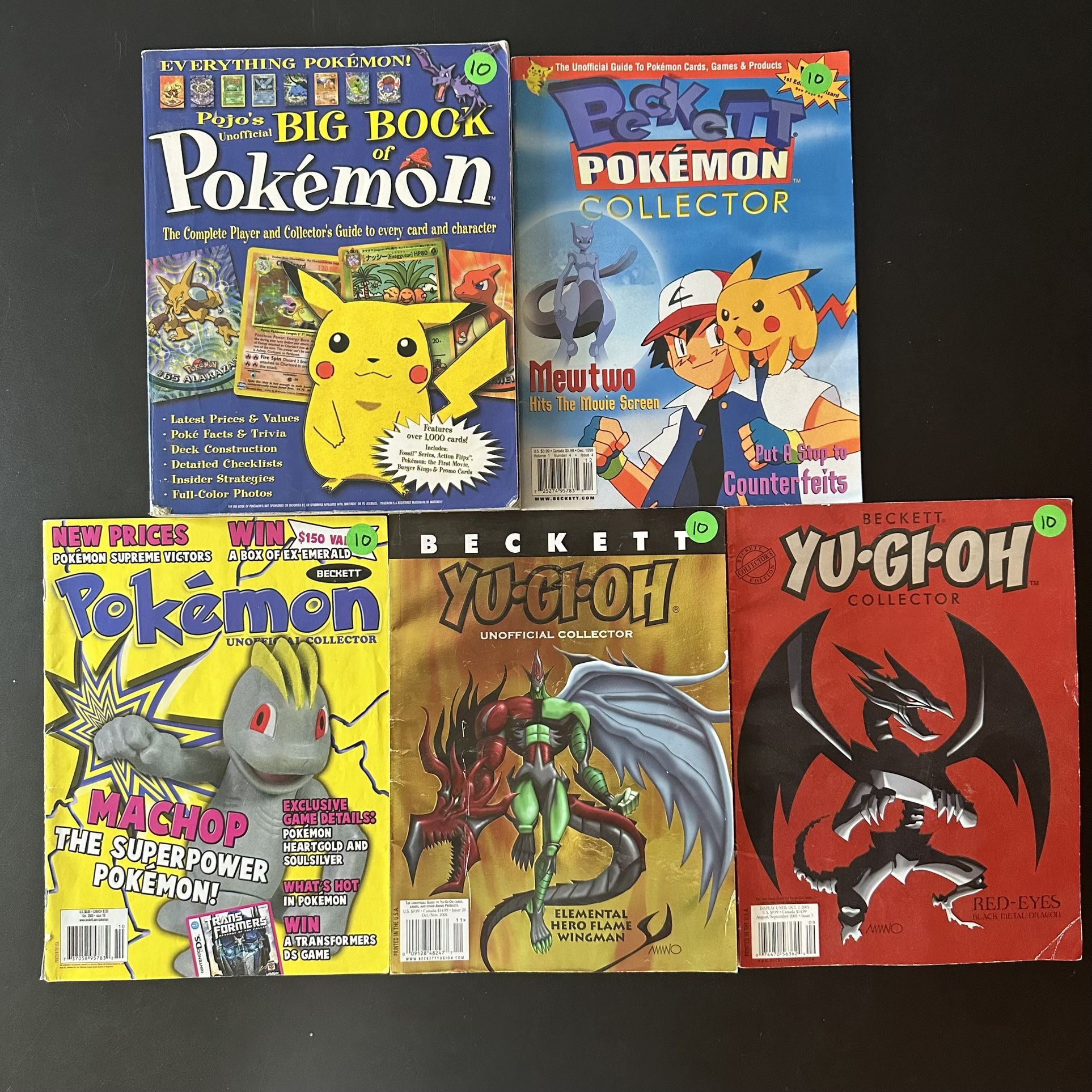 Pokemon And Yugioh Beckett Magazines