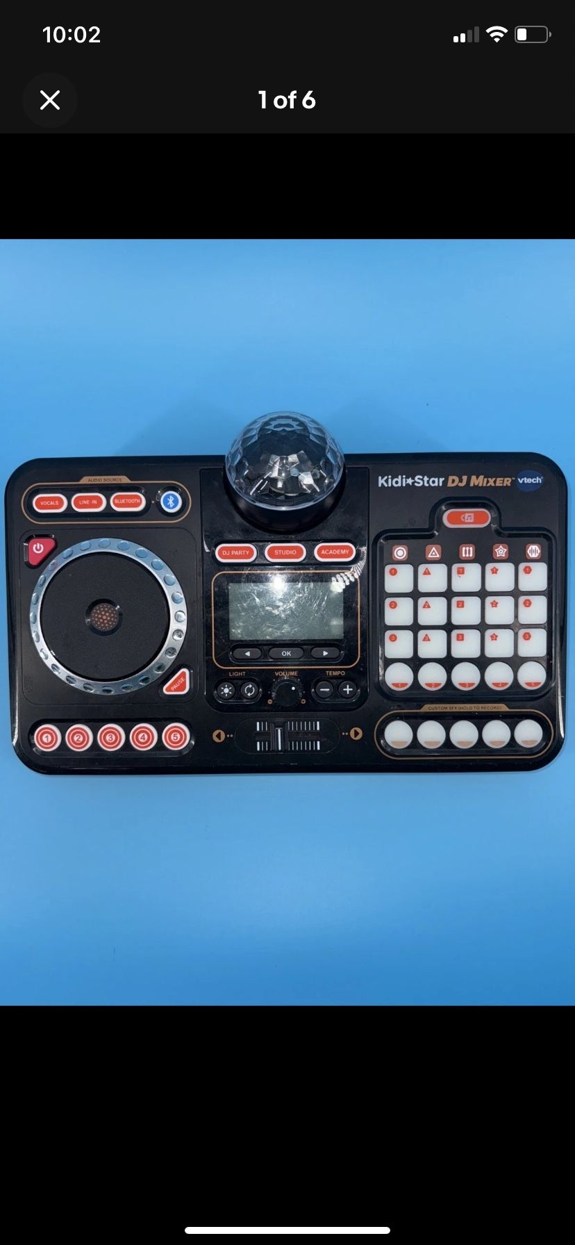 VTech Kidi Star DJ Mixer Bluetooth 5473 Electronic Kid's Hip Hop Music Toy WORKS