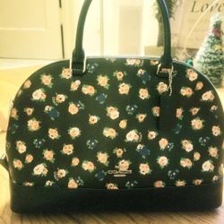 COACH Brand NEW limited edition Sierra Dome Satchel - Rose Meadow Floral Black