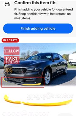 Dodge Charger front lip splitter
