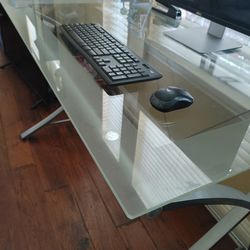 Glass Top Computer Desk