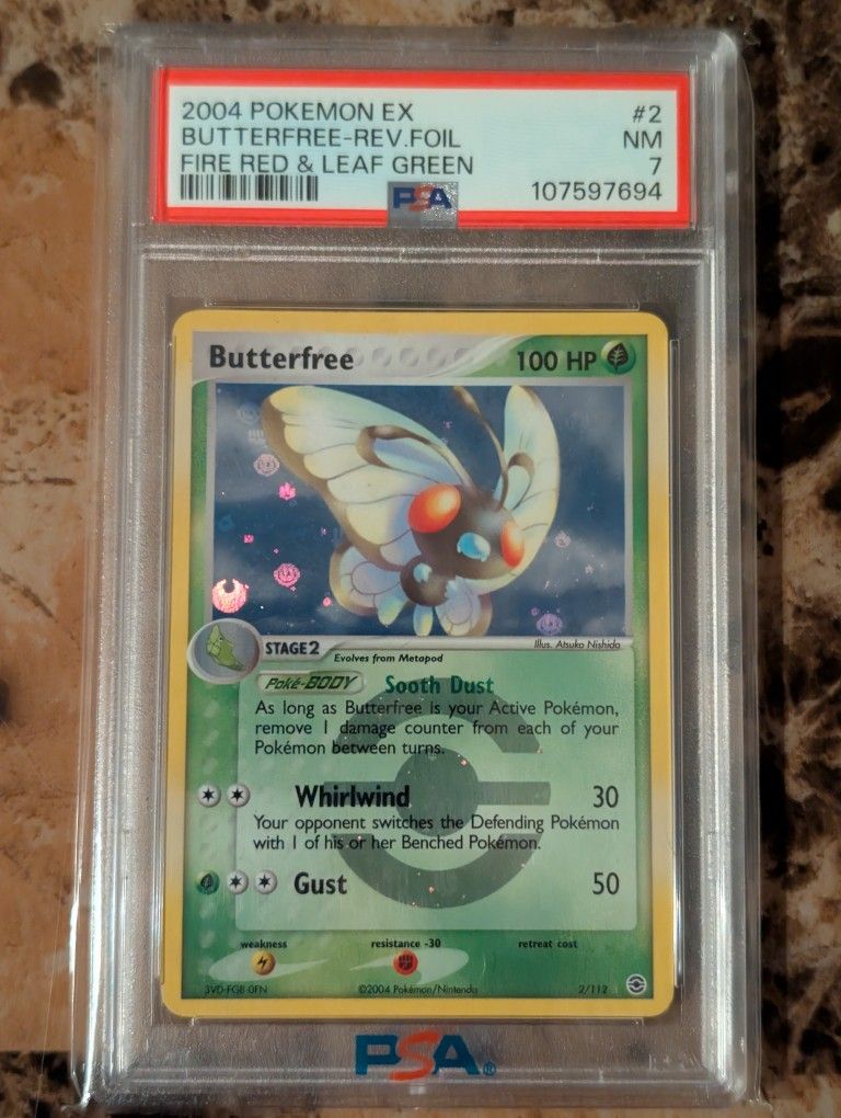 Butterfree Reverse Holo PSA 7