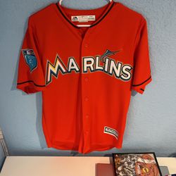 Adult Medium Miami Marlins Orange jersey
