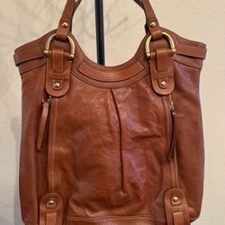 Kooba Avery Tote Tan/Brown Leather Shoulder Bag