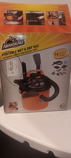 Armor All 2.5 Gallon Portable Wall Mountable Wet/Dry Utility Vaccum, Orange