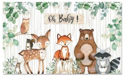 Woodland animal “oh baby” baby shower banner
