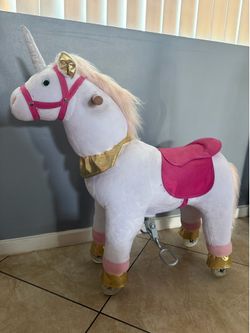 Girls Unicorn Ride On Toy