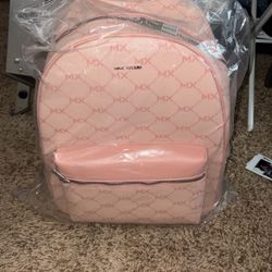Max Studio Faux Leather Pink Backpack