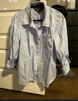 Tommy Hilfiger Blue & White Button Up
