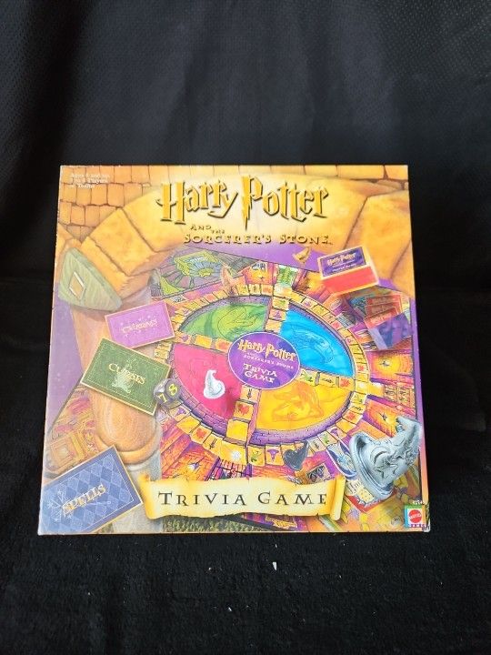 Harry Potter and the Sorcerer's Stone Trivia Game Mattel 2000 Fantasy Complete