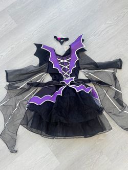 Girls Vampire Bat Halloween Costume Dress