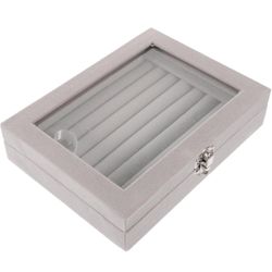Jewelry Organizer Case Portable Storage Box for Rings Necklaces Earrings Large Capacity Lid for Travel Home Display Elegant Design for Jewelry Lovers