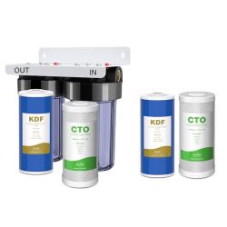 SimPure DB10C-2KDF 2-Stage Clear Whole House Heavy Metal Water Filtration System
