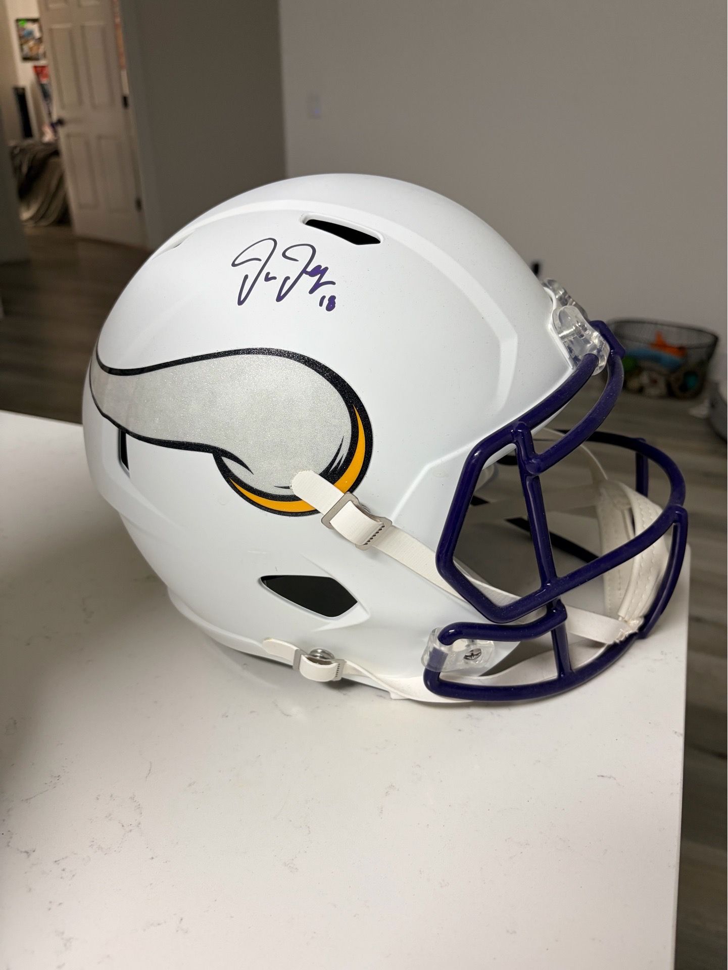Justin Jefferson Signed Football