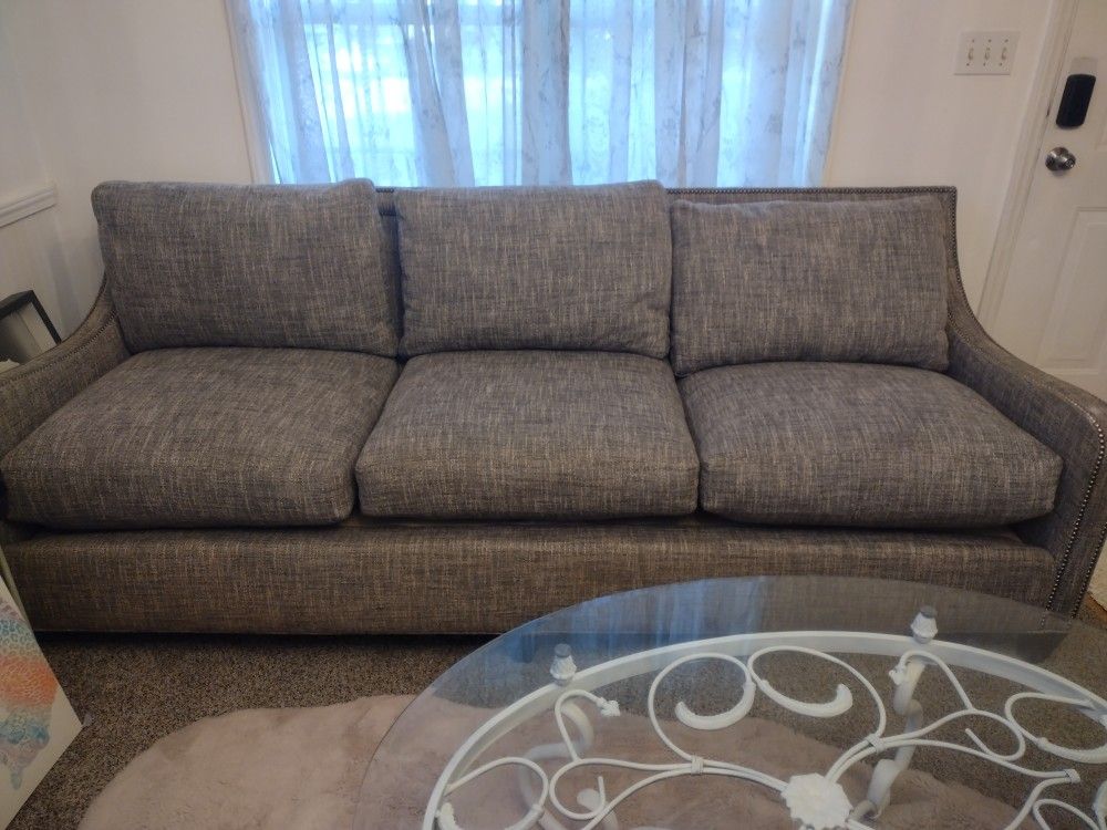 Nice Fabric Gray Couch