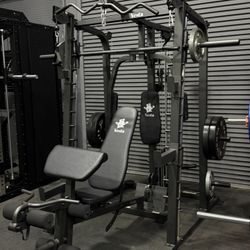 SMITH MACHINES / MULTI-FUNCTIONAL SMITH MACHINE SM-2001 WITH FID BENCH