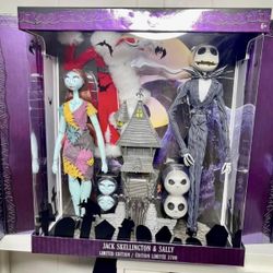Disney Nightmare Before Christmas Jack and Sally 30th Anniversary Limited Edition Doll Set