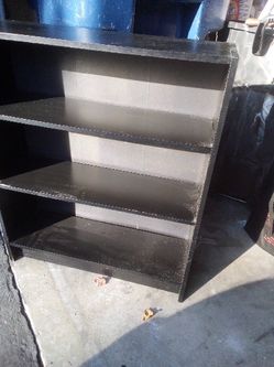 Black Bookshelf 3-Shelf Bookcase - $10