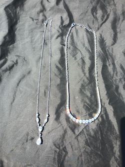 Beautiful 925 Silver Diamond Necklace ($60 Each Obo)