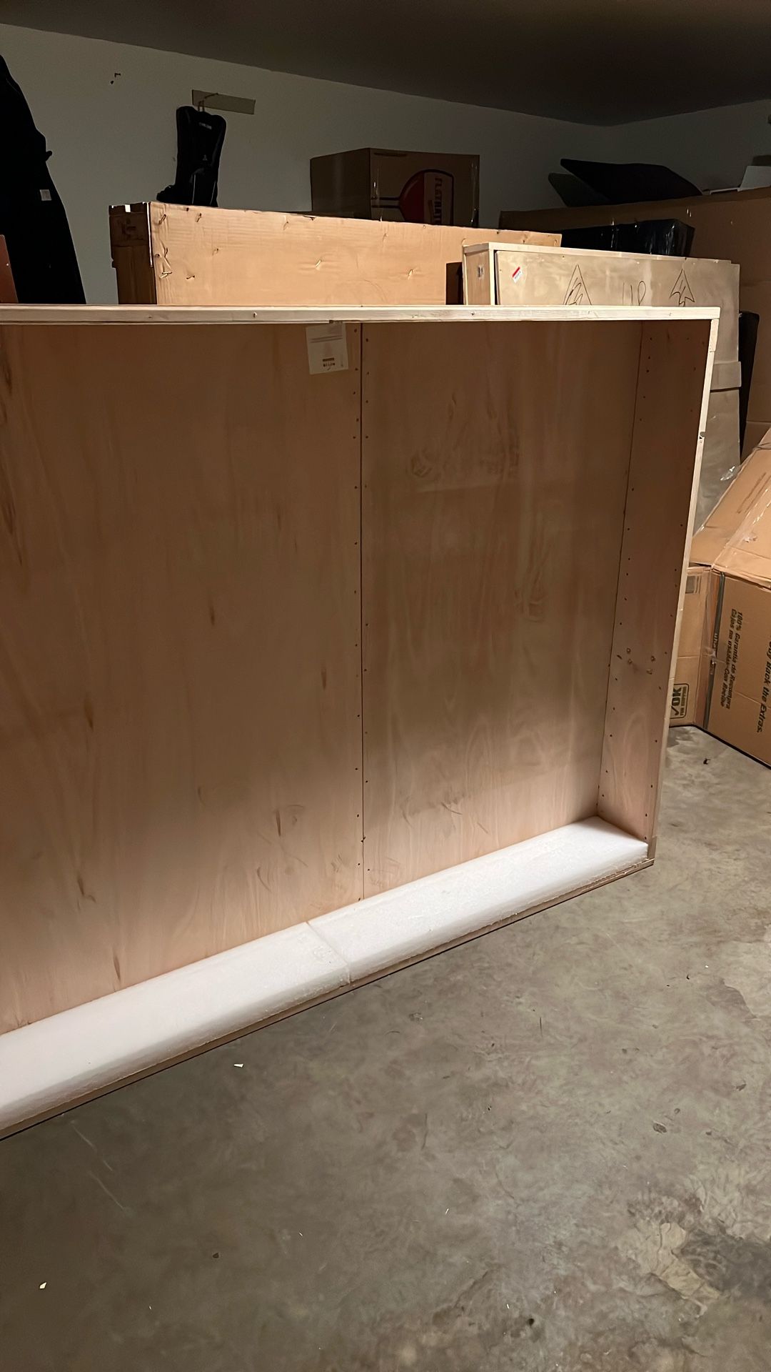 TWO Custom Wood Moving Crate W/ Handles