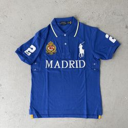 Full Embroidery Blue Madrid Polo Ralph Lauren Shirt
