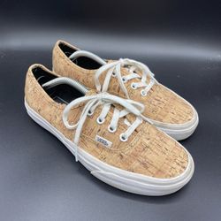 VANS MEN 6 OFF THE WALL CORK PRINT FABRIC SNEAKERS TC6D Women’s 7.5 Unisex