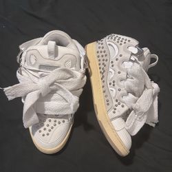 Lanvin curb white studded, Size 8.5 in men’s