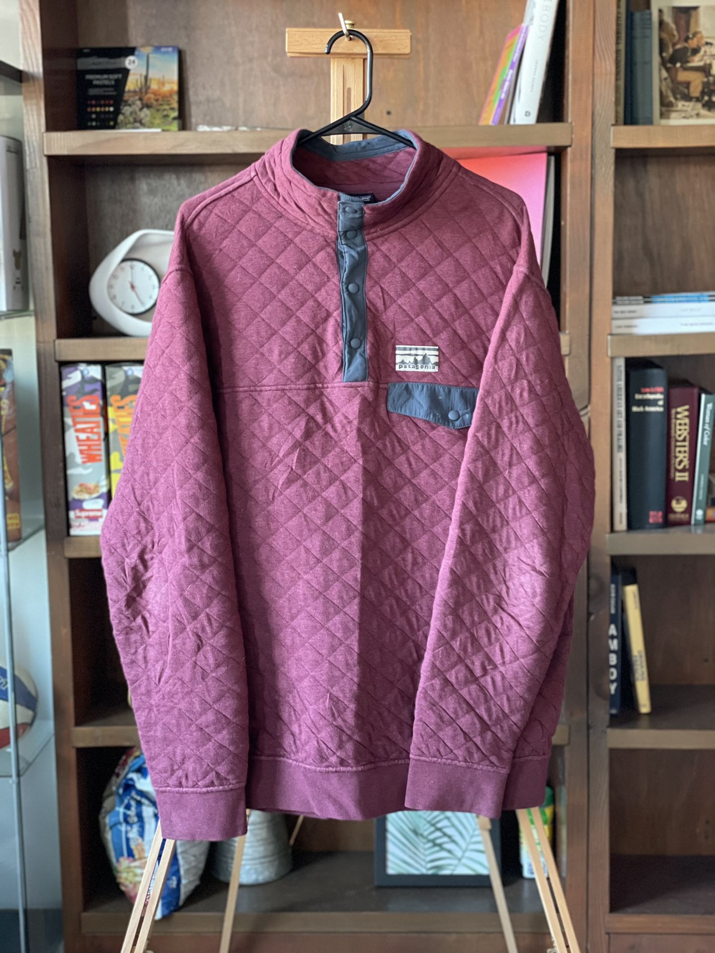 Patagonia Burgundy Fleece Pullover (online exclusive) Large