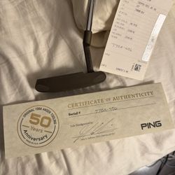 PING 50th Anniversary Anser Putter. 35” RH. Serial# 775A-456. RARE!  Brand New in Commemorative Box. 