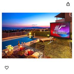 Elite Screens projector projection screen 120” diagonal 16:9 aspect ratio outdoor indoor freestanding portable foldable home movie theater OMS120H2