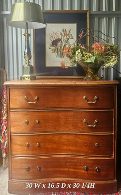 Vintage Serpentine Chest of Drawers