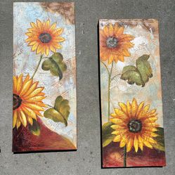 Sunflower Art Panels