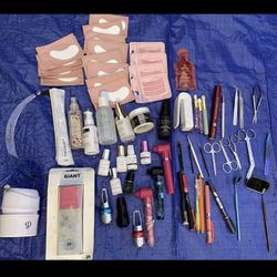 Skin Cream, Brushes & Eye Lash Tweezers for Women opened & sealed lot