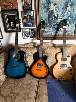 2Epiphones Guitars /1 Electric Ibanez