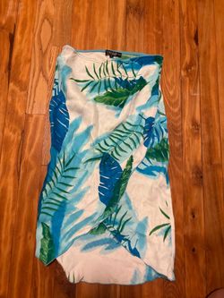 Rampage Tropical Print Wrap Skirt