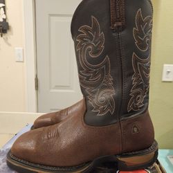 ROCKY LONG RANGE STEEL TOE WATERPROOF PULL-ON WORK BOOTS 6654 SIZE 9 W