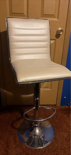 Adjustable Faux Leather Swivel Bar Stool