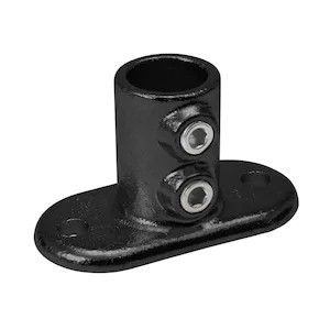 SteelTek 3/4-in x Silver Black Steel Structural Pipe Fitting Rail Flange